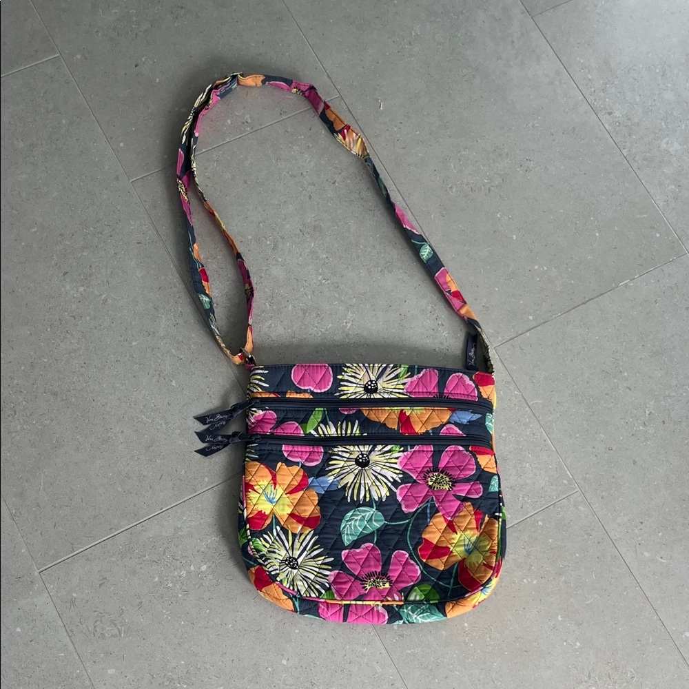 Vera Bradley Jazzy Blooms Floral Flap Crossbody Bag